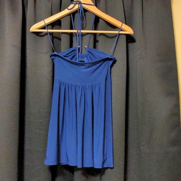 Express / Sexy Navy Halter with Diamond accent - Picture 2 of 4